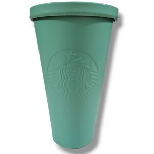 Starbucks Tumbler 2015 Stainless Steel Tumbler Cup Blue 16 fl oz No Straw Dented